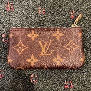 Louis Vuitton Brown Key Pouch Coin Purse Monogram Wallet